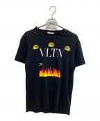 VALENTINOヴァレンティノ）の古着「プリントTシャツ」｜ブラック