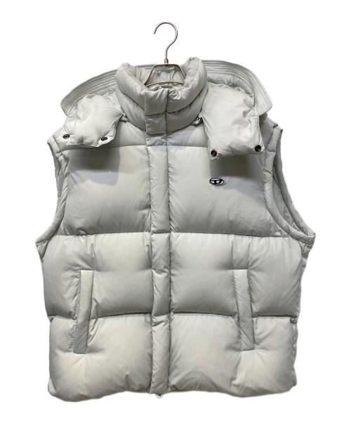 DIESEL（ディーゼル）DIESEL (ディーゼル) ダウンベスト グレー サイズ:XLの古着・服飾アイテム