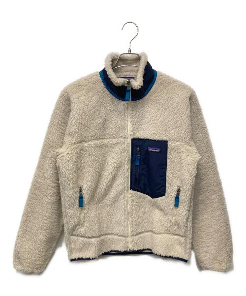 Patagonia（パタゴニア）Patagonia (パタゴニア) フリースジャケット ベージュ×ネイビー サイズ:Sの古着・服飾アイテム