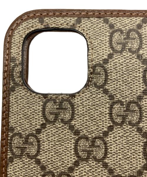 GUCCI（グッチ）GUCCI (グッチ) iPhone15 スマホケース ブラウンの古着・服飾アイテム