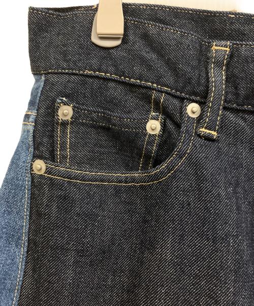 kurodenim（クロデニム）kurodenim (クロデニム) リメイクデニムパンツ インディゴ×グレー サイズ:101cm(W40)の古着・服飾アイテム