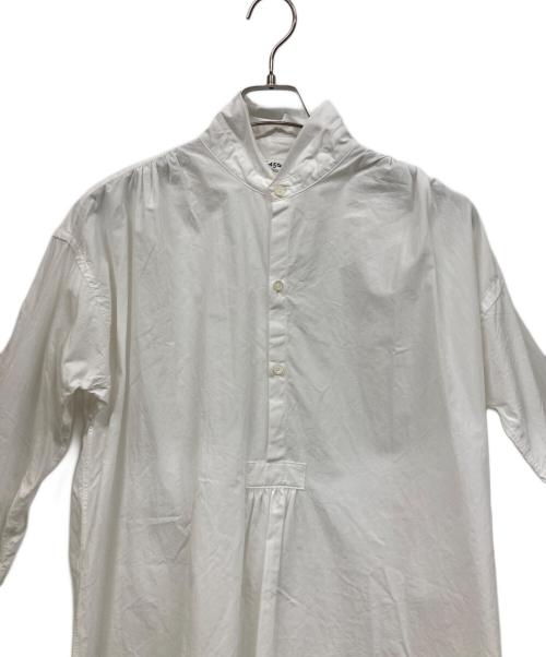 45R（フォーティファイブ・アール）45R (フォーティファイブ・アール) シャツワンピース ホワイト サイズ:Freeの古着・服飾アイテム