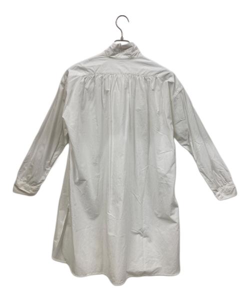 45R（フォーティファイブ・アール）45R (フォーティファイブ・アール) シャツワンピース ホワイト サイズ:Freeの古着・服飾アイテム