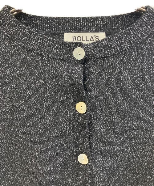ROLLA'S（ローラス）ROLLA'S (ローラス) ラメカーディガン ブラック サイズ:Freeの古着・服飾アイテム