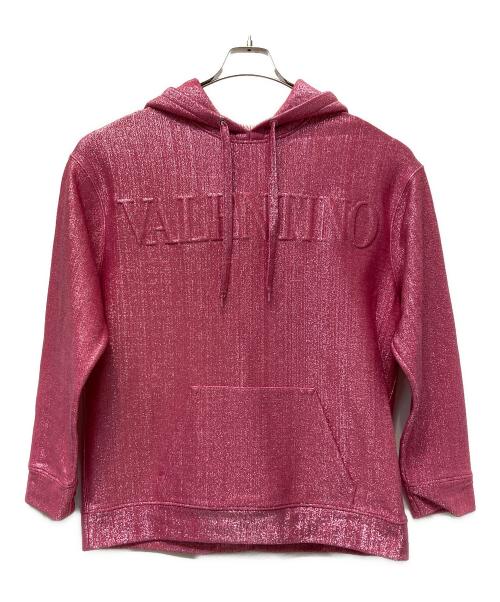 VALENTINO（ヴァレンティノ）VALENTINO (ヴァレンティノ) エンボスロゴパーカー ショッキングピンク サイズ:180/92Aの古着・服飾アイテム