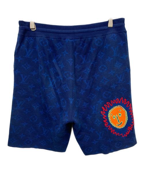 yayoi kusama（ヤヨイクサマ）yayoi kusama (ヤヨイクサマ) LOUIS VUITTON (ルイ ヴィトン) Monogram Faces Knitted Shorts ブルー サイズ:Mの古着・服飾アイテム