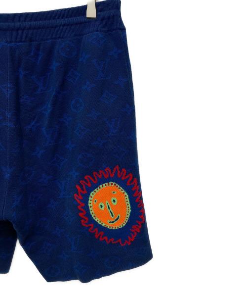 yayoi kusama（ヤヨイクサマ）yayoi kusama (ヤヨイクサマ) LOUIS VUITTON (ルイ ヴィトン) Monogram Faces Knitted Shorts ブルー サイズ:Mの古着・服飾アイテム