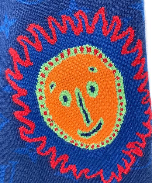 yayoi kusama（ヤヨイクサマ）yayoi kusama (ヤヨイクサマ) LOUIS VUITTON (ルイ ヴィトン) Monogram Faces Knitted Shorts ブルー サイズ:Mの古着・服飾アイテム