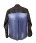 中古・古着 DSQUARED2 (ディースクエアード) ディースクエアード デニム切り替えシャツ ブラック×ブルー サイズ:46：14000円