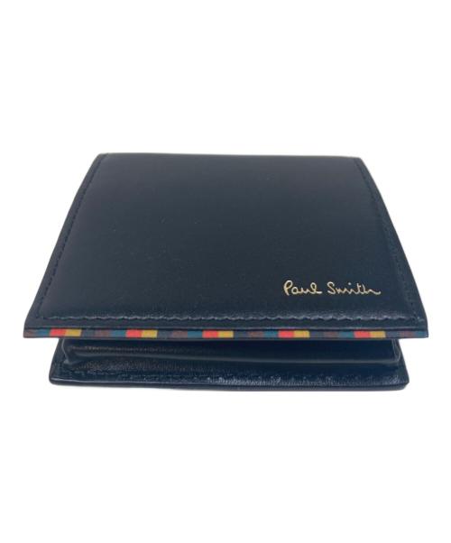 PAUL SMITH（ポールスミス）Paul Smith (ポールスミス) ブライトストライプトリム コインケース ブラックの古着・服飾アイテム