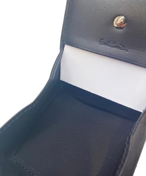 PAUL SMITH（ポールスミス）Paul Smith (ポールスミス) ブライトストライプトリム コインケース ブラックの古着・服飾アイテム