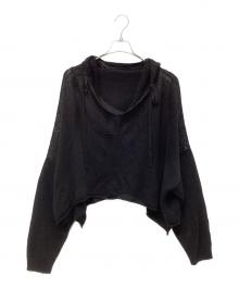 Y's（ワイズ）の古着「JERSEY BROAD STITCH SKIPPER HOODIE PULLOVER」｜ブラック