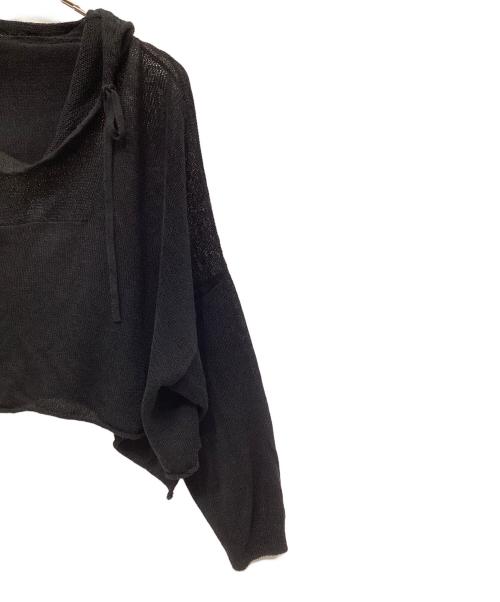 Y's（ワイズ）Y's (ワイズ) JERSEY BROAD STITCH SKIPPER HOODIE PULLOVER ブラック サイズ:Ｓの古着・服飾アイテム