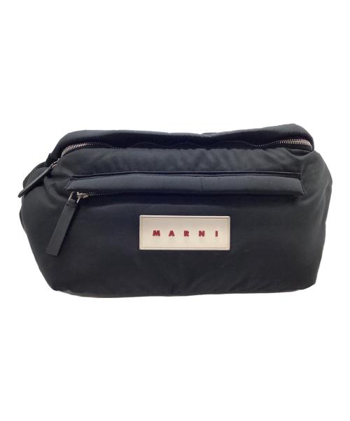 MARNI（マルニ）MARNI (マルニ) ロゴパッチ パフ ラージ ショルダー ベルトバッグ ブラックの古着・服飾アイテム