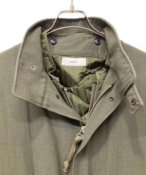 MARKA（マーカ）MARKA (マーカ) MODS PARKA - wool×linen backsatin グリーン サイズ:Mの古着・服飾アイテム