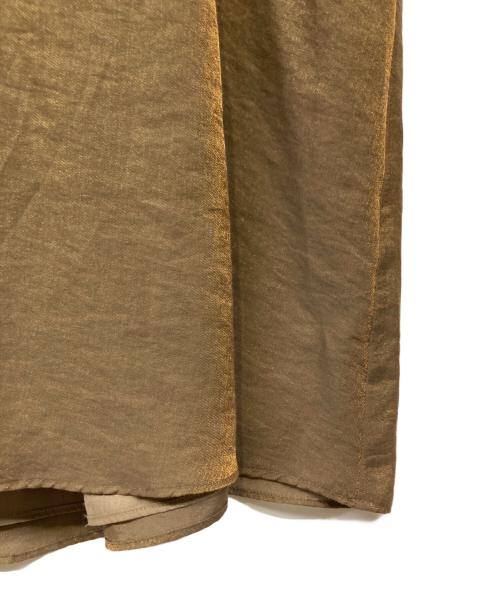 Kaene（カエン）Kaene (カエン) シャンブレーAラインドレス ブラウン サイズ:Mの古着・服飾アイテム