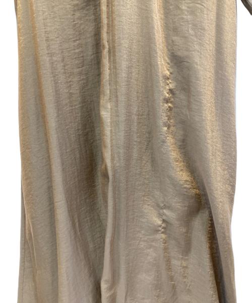 Kaene（カエン）Kaene (カエン) シャンブレーAラインドレス ブラウン サイズ:Mの古着・服飾アイテム