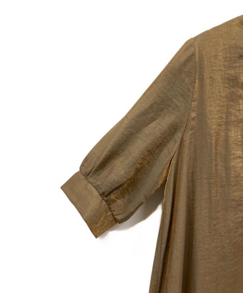 Kaene（カエン）Kaene (カエン) シャンブレーAラインドレス ブラウン サイズ:Mの古着・服飾アイテム