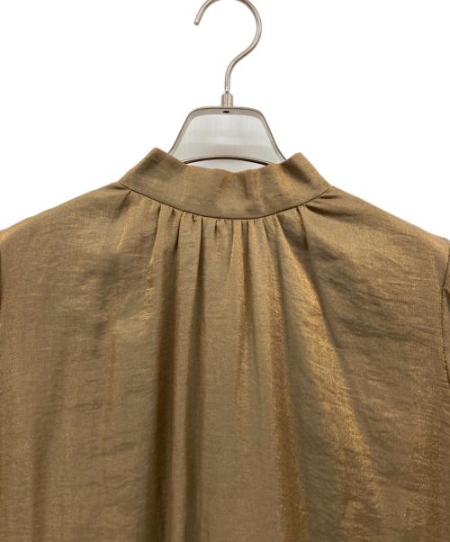 Kaene（カエン）Kaene (カエン) シャンブレーAラインドレス ブラウン サイズ:Mの古着・服飾アイテム