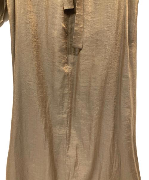 Kaene（カエン）Kaene (カエン) シャンブレーAラインドレス ブラウン サイズ:Mの古着・服飾アイテム