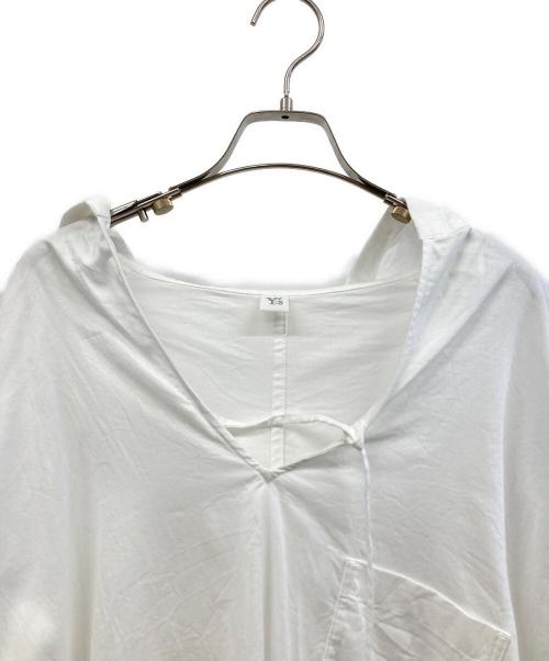Y's（ワイズ）Y's (ワイズ) THIN COTTON TWILL HOODIE PULL OVER ホワイト サイズ:Sの古着・服飾アイテム