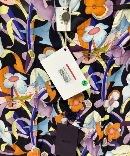 PRADA（プラダ）PRADA (プラダ) アロハシャツ ブラック×ホワイト サイズ:XSの古着・服飾アイテム