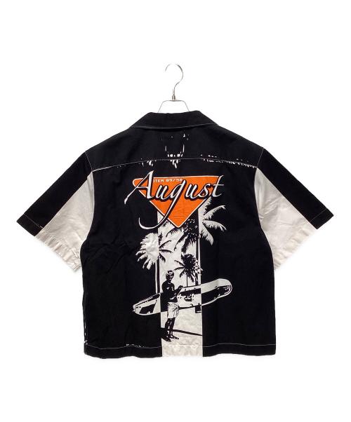 PRADA（プラダ）PRADA (プラダ) 半袖シャツ ブラック×オレンジ サイズ:Lの古着・服飾アイテム