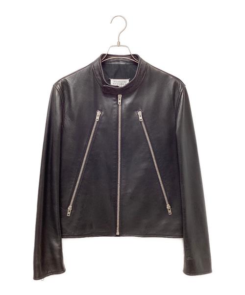 Maison Margiela（メゾンマルジェラ）Maison Margiela (メゾンマルジェラ) 5zip Leather Jacket ブラック サイズ:48の古着・服飾アイテム