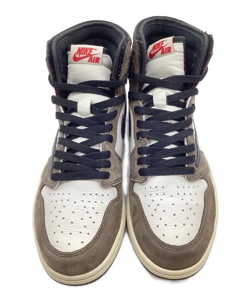 NIKE（ナイキ）NIKE (ナイキ) Travis Scott (トラヴィス・スコット) AIR JORDAN 1 RETRO HIGH OG TS SP ホワイト×ブラウン サイズ:8.5の古着・服飾アイテム
