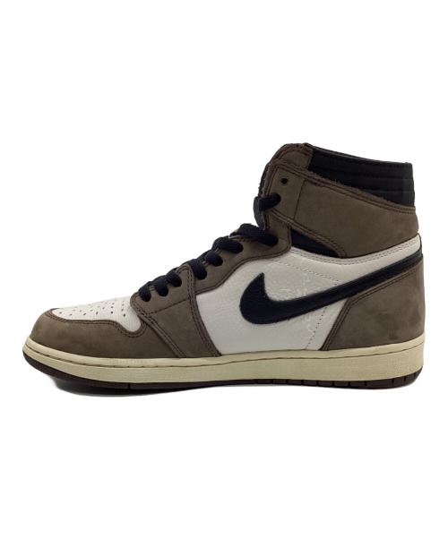 NIKE（ナイキ）NIKE (ナイキ) Travis Scott (トラヴィス・スコット) AIR JORDAN 1 RETRO HIGH OG TS SP ホワイト×ブラウン サイズ:8.5の古着・服飾アイテム