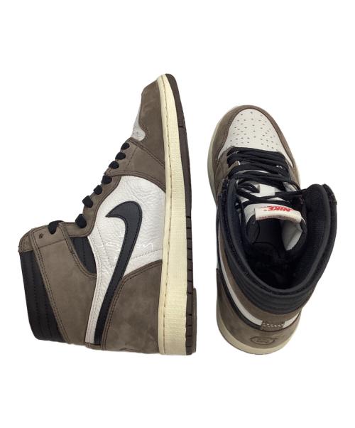 NIKE（ナイキ）NIKE (ナイキ) Travis Scott (トラヴィス・スコット) AIR JORDAN 1 RETRO HIGH OG TS SP ホワイト×ブラウン サイズ:8.5の古着・服飾アイテム