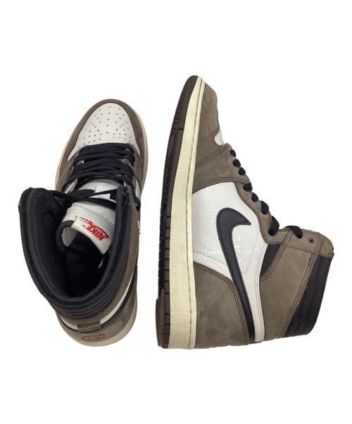 NIKE（ナイキ）NIKE (ナイキ) Travis Scott (トラヴィス・スコット) AIR JORDAN 1 RETRO HIGH OG TS SP ホワイト×ブラウン サイズ:8.5の古着・服飾アイテム
