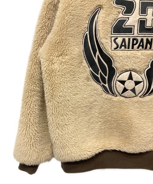 AVIREX（アヴィレックス）AVIREX (アヴィレックス) ボアジャケット ベージュ サイズ:Lの古着・服飾アイテム