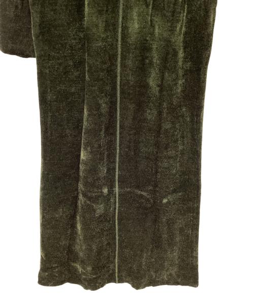 Mame Kurogouchi（マメクロゴウチ）Mame Kurogouchi (マメクロゴウチ) V-Neck Velour Knit Dress カーキ サイズ:2の古着・服飾アイテム