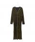 Mame Kurogouchi（マメクロゴウチ）の古着「V-Neck Velour Knit Dress」｜カーキ