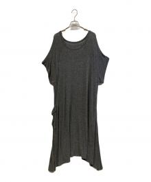 Y's（ワイズ）の古着「レーヨンリネンニットワンピース」｜グレー