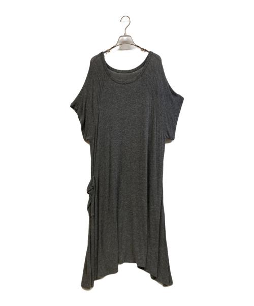 Y's（ワイズ）Y's (ワイズ) レーヨンリネンニットワンピース グレー サイズ:2の古着・服飾アイテム
