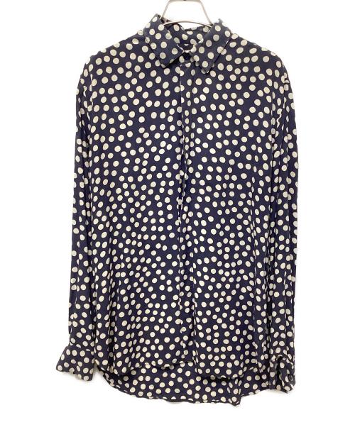 Saint Laurent Paris（サンローランパリ）Saint Laurent Paris (サンローランパリ) シルクシャツ ネイビー サイズ:37の古着・服飾アイテム
