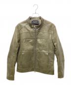 GUCCIグッチ）の古着「ライダースジャケット」｜カーキ