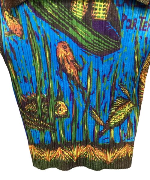 PLEATS PLEASE（プリーツプリーズ）PLEATS PLEASE (プリーツプリーズ) ノースリーブブラウス ブルー サイズ:Lの古着・服飾アイテム