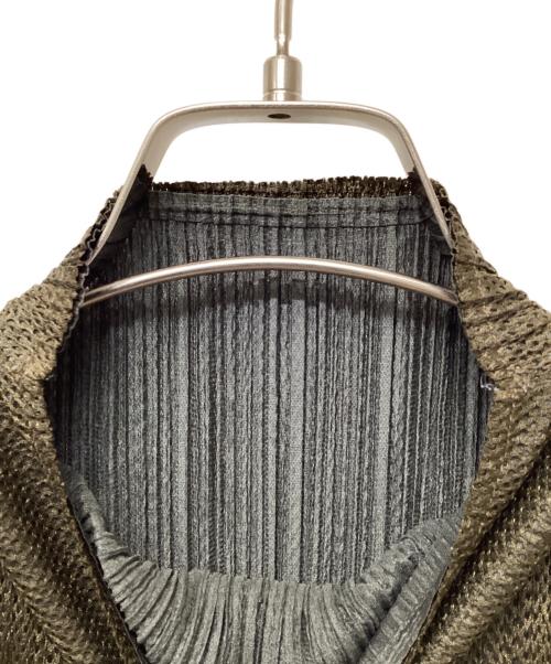 PLEATS PLEASE（プリーツプリーズ）PLEATS PLEASE (プリーツプリーズ) ノースリーブブラウス ブラウン サイズ:3の古着・服飾アイテム