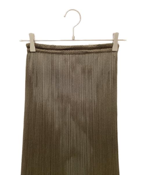 PLEATS PLEASE（プリーツプリーズ）PLEATS PLEASE (プリーツプリーズ) 切替プリーツスカート ブラウン サイズ:3の古着・服飾アイテム