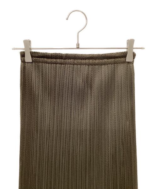 PLEATS PLEASE（プリーツプリーズ）PLEATS PLEASE (プリーツプリーズ) 切替プリーツスカート ブラウン サイズ:3の古着・服飾アイテム