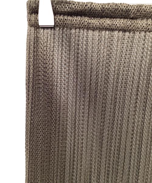 PLEATS PLEASE（プリーツプリーズ）PLEATS PLEASE (プリーツプリーズ) 切替プリーツスカート ブラウン サイズ:3の古着・服飾アイテム