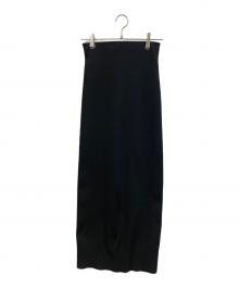 yo BIOTOP（ヨー ビオトープ）の古着「knit tight long skirt」｜ブラック