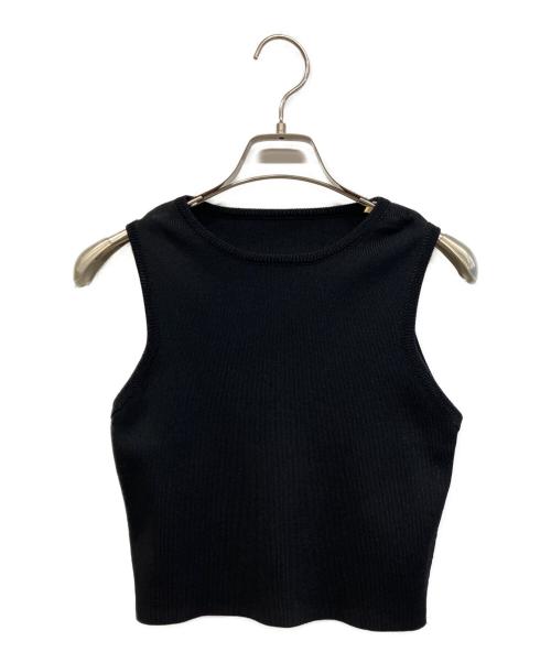 yo BIOTOP（ヨー ビオトープ）yo BIOTOP (ヨー ビオトープ)  タンクトップ knit tank top タンクトップ ブラック サイズ:Sの古着・服飾アイテム
