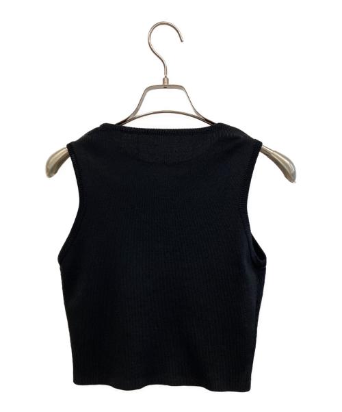 yo BIOTOP（ヨー ビオトープ）yo BIOTOP (ヨー ビオトープ)  タンクトップ knit tank top タンクトップ ブラック サイズ:Sの古着・服飾アイテム