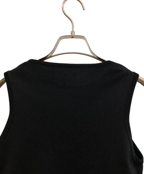 yo BIOTOP（ヨー ビオトープ）yo BIOTOP (ヨー ビオトープ)  タンクトップ knit tank top タンクトップ ブラック サイズ:Sの古着・服飾アイテム