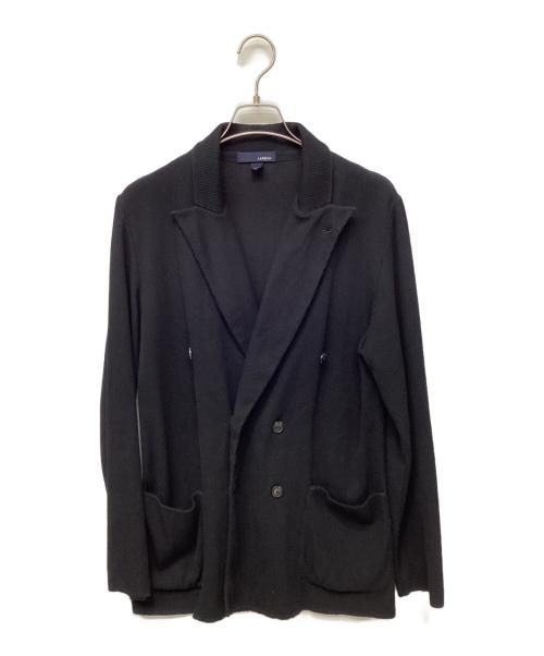 LARDINI（ラルディーニ）LARDINI (ラルディーニ) ダブルニットジャケット ブラック サイズ:Sの古着・服飾アイテム