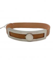 HERMES（エルメス）の古着「バングル」｜シルバー×ブラウン